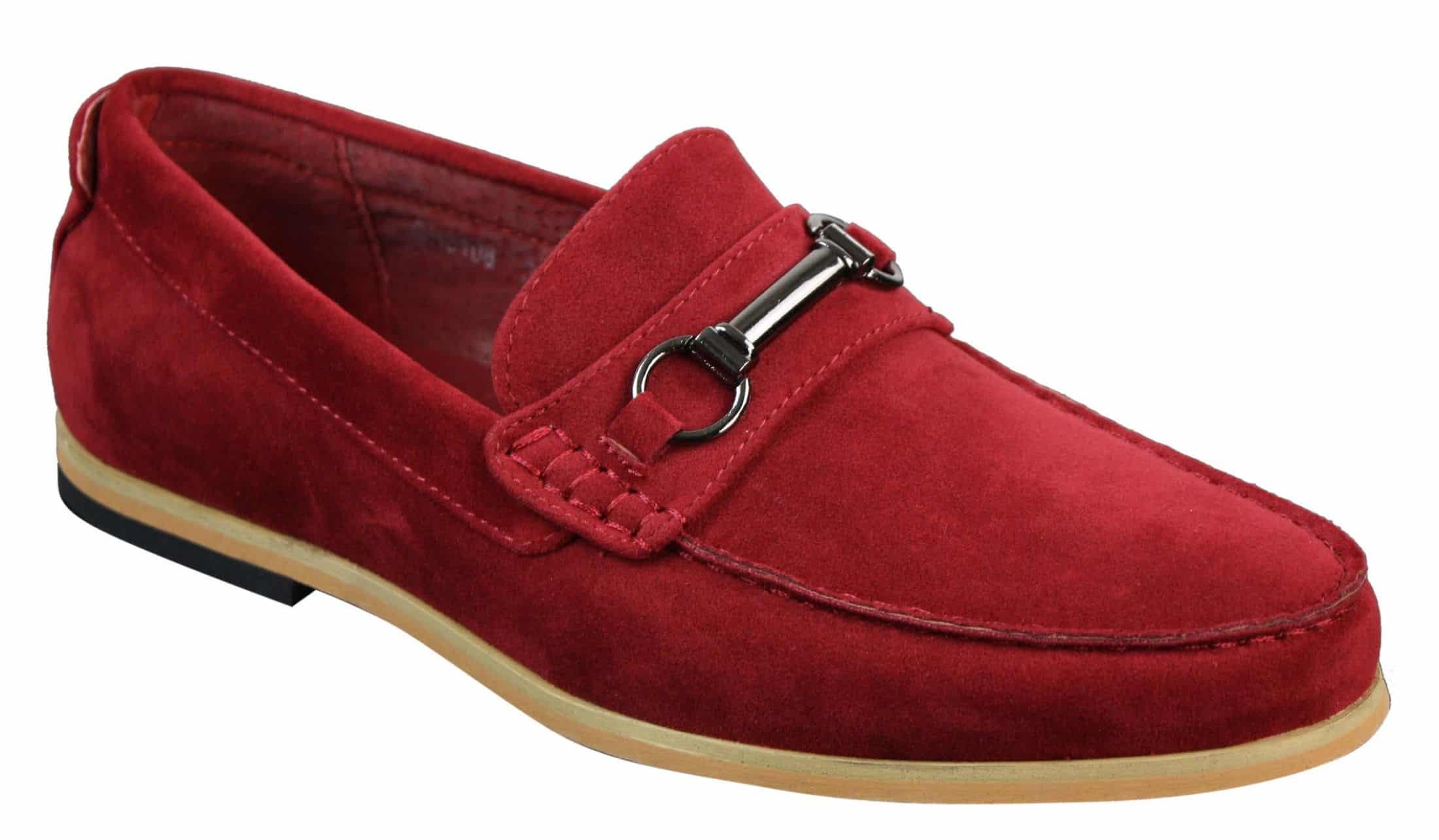 Mens Slip On Buckle Horsebit Driving Shoes Loafers Retro Smart Casual Suede
