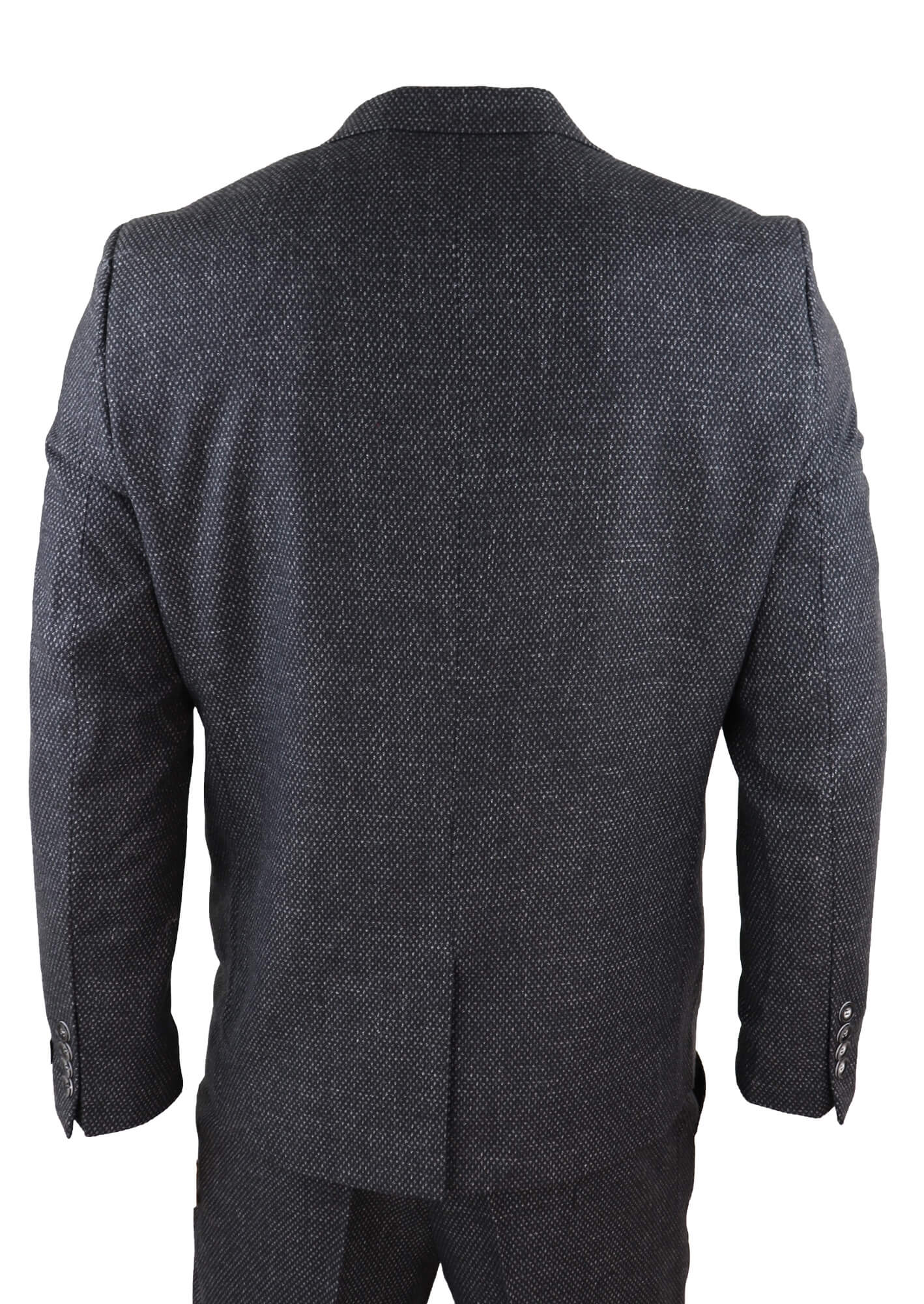 Men's Black Tweed 3 Piece Vintage Suit - STZ14