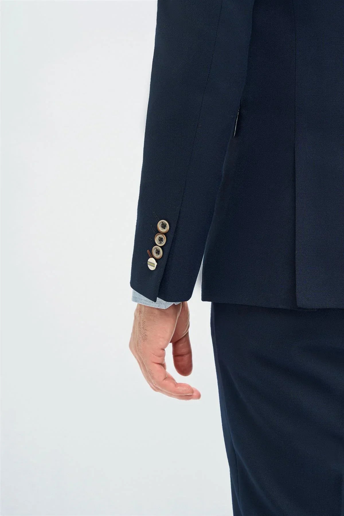 Tropez - Men's 3 Piece Navy Tailored Fit Suit