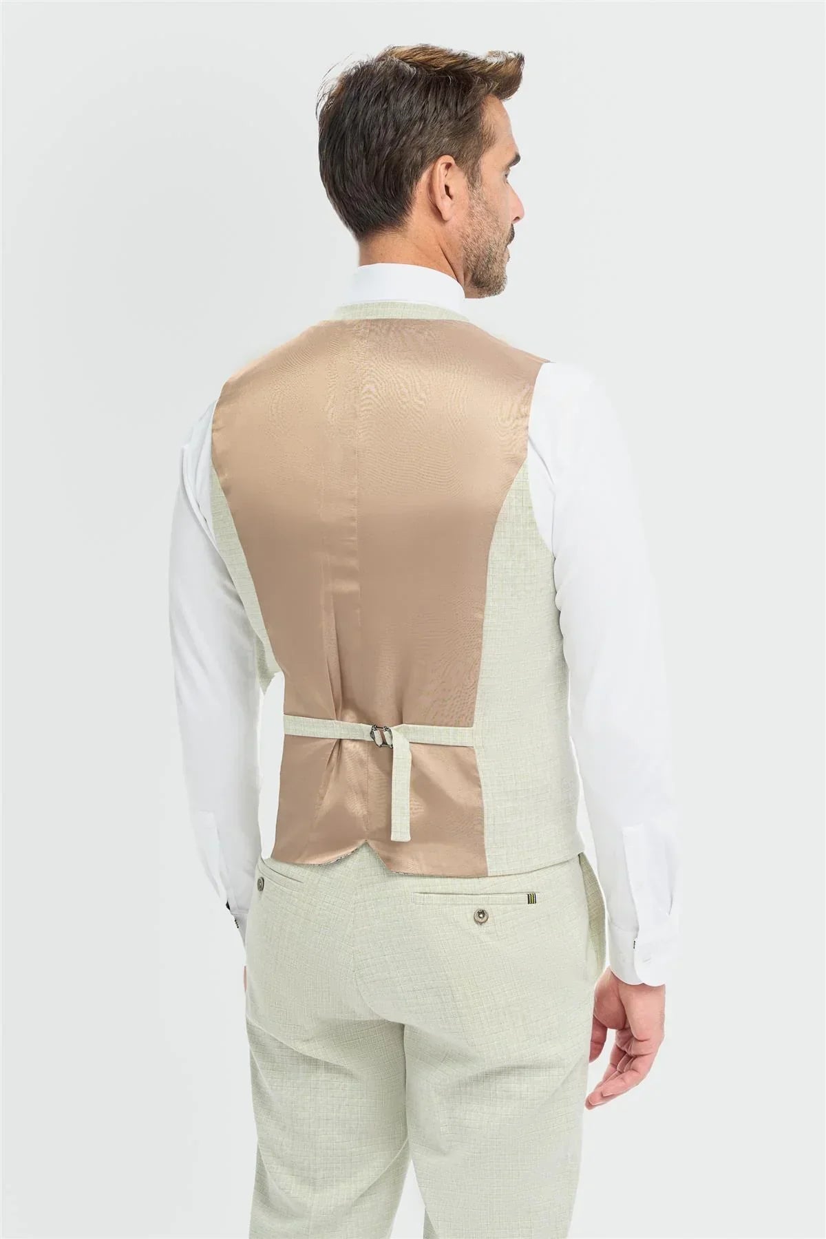 Tropez - Men's 3 Piece Sage Green Tailored Fit Suit
