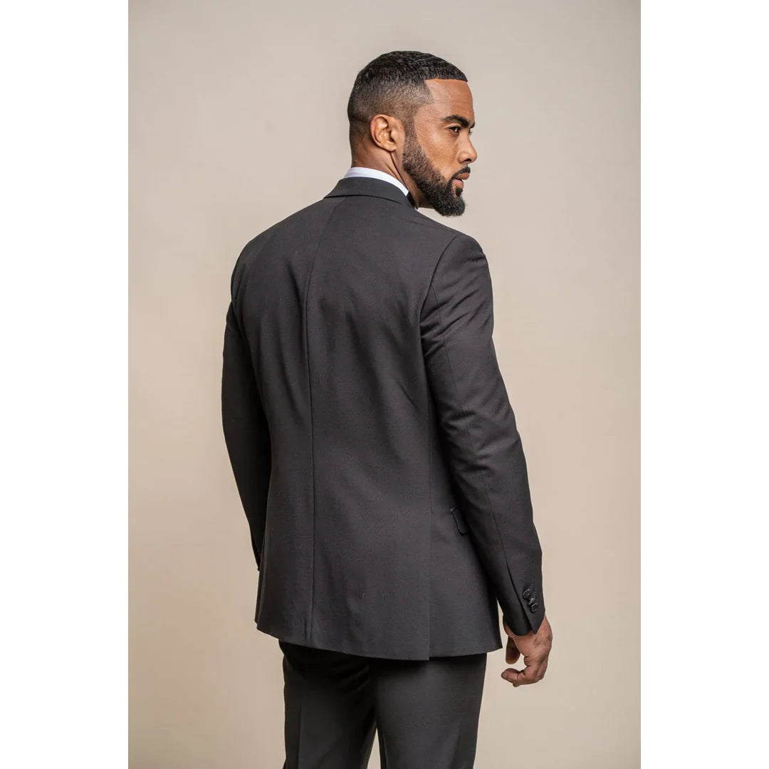 Tux - Men's Black Tuxedo 2 Piece Classic Wedding Suit
