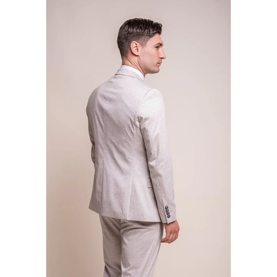 Valencia Men's Classic Cream 3-Piece Wedding Suit