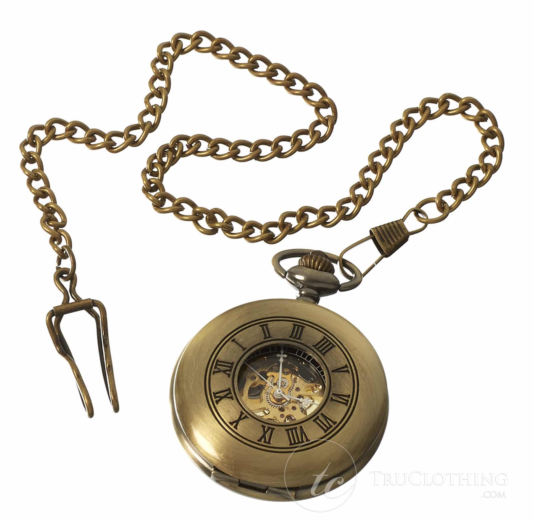 Automatic Mechanical Vintage Pocket Watch-Gold Color