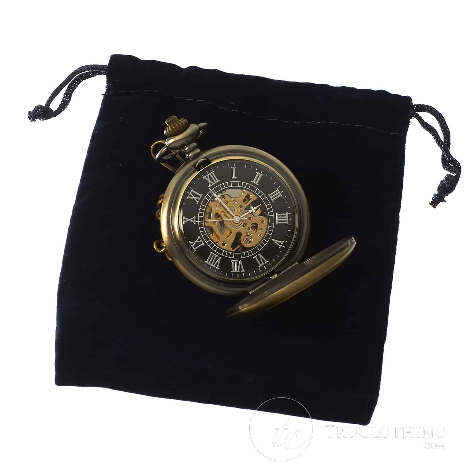Automatic Mechanical Vintage Pocket Watch-Gold Color
