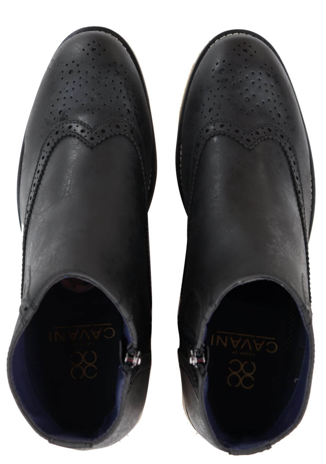 Mens Zip-Up 1920s Vintage Brogue Boots