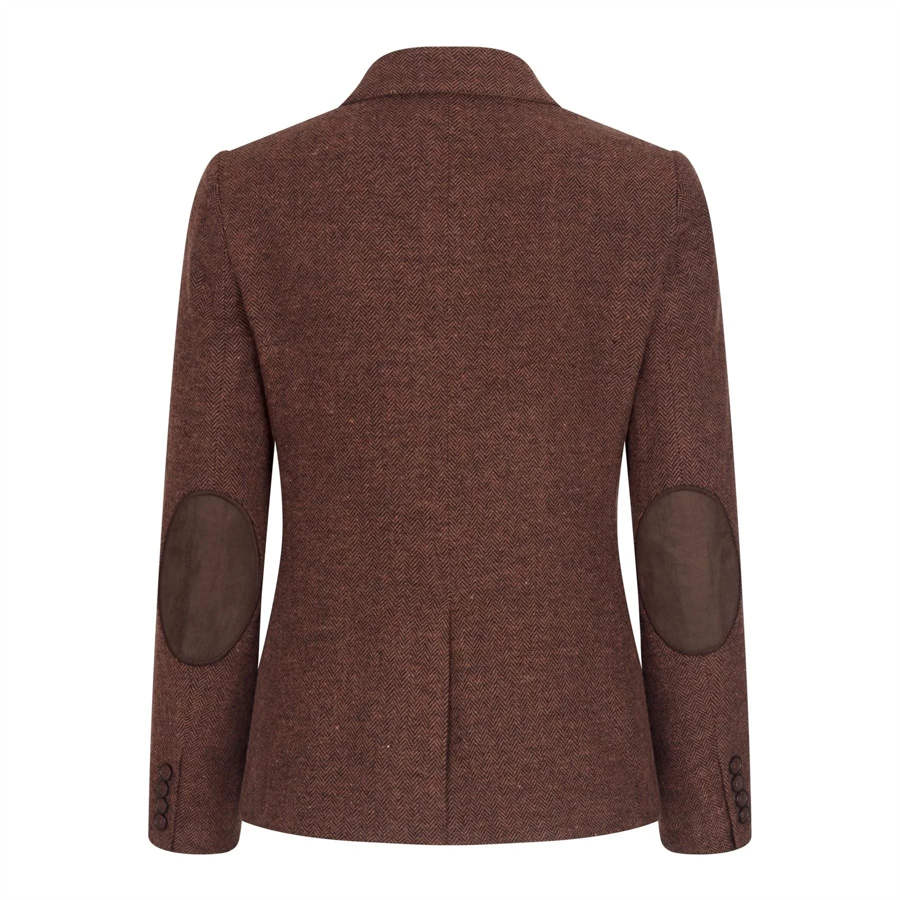 WS-12 - Women's Tweed Suit Blazer Herringbone Wool Rust Brown