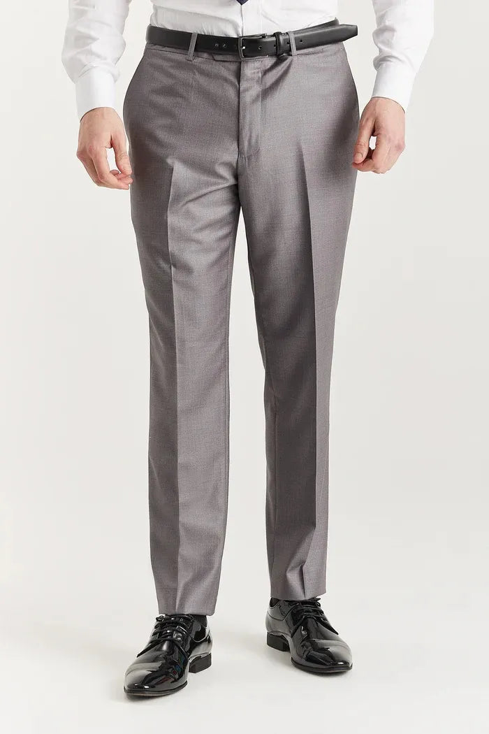 Edward - Men's Grey 3 Piece Stitch Lapel Classic Suit