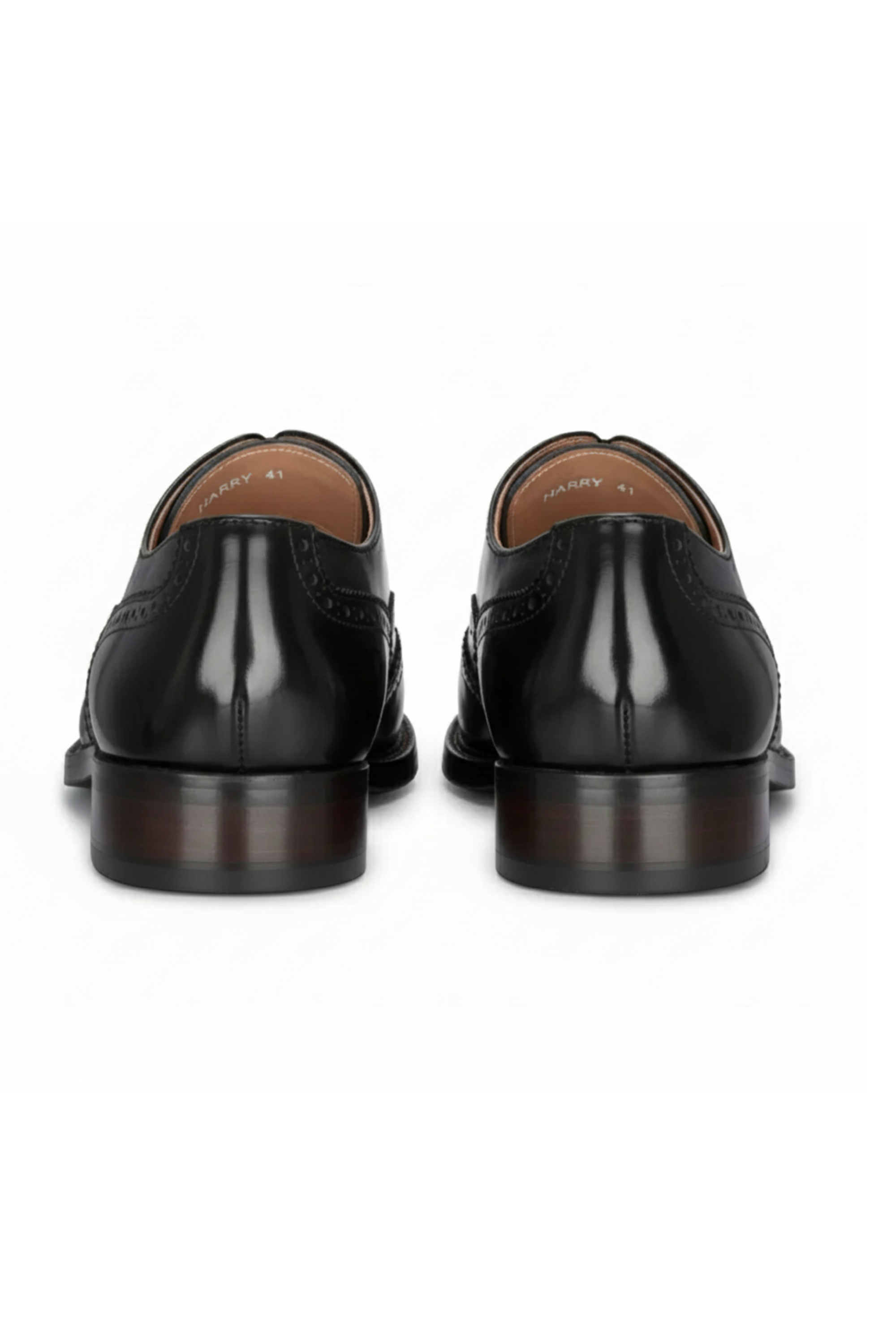 Harry - Men's Black Patent Leather Brogue Shoes