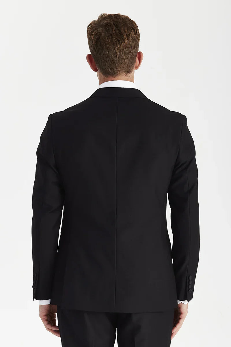 Harry - Men's Black 2 Piece Double Breasted Tuxedo Suit