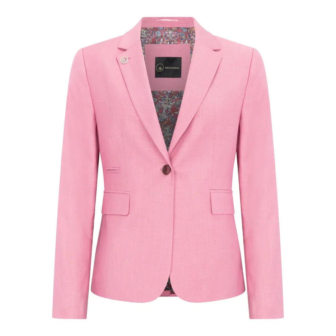 TP-16 - Women's 3 Piece Plain Pink Suit