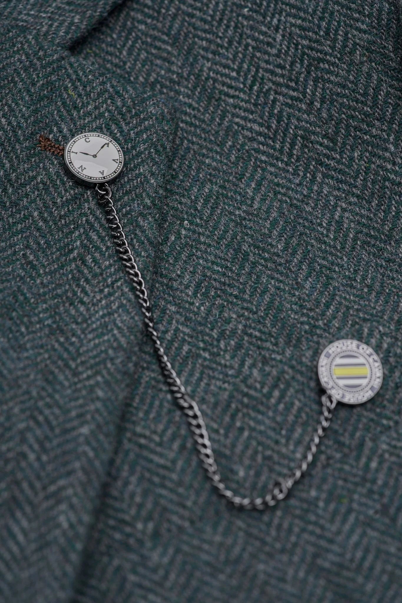 Thomas - Olive Green 3 Piece Wool Blend Tweed Suit