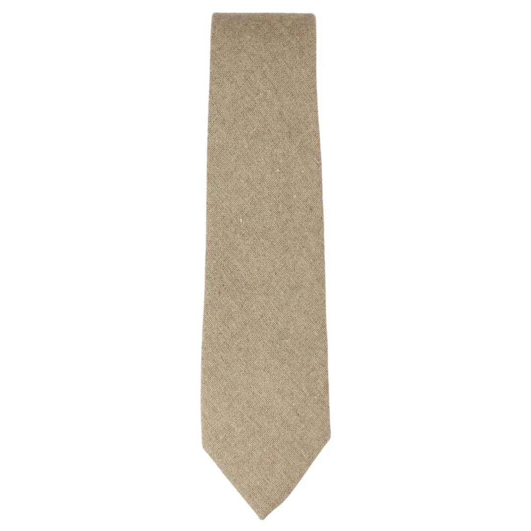 Camel Beige Oak Tweed Tie Hankie Handkerchief 2"