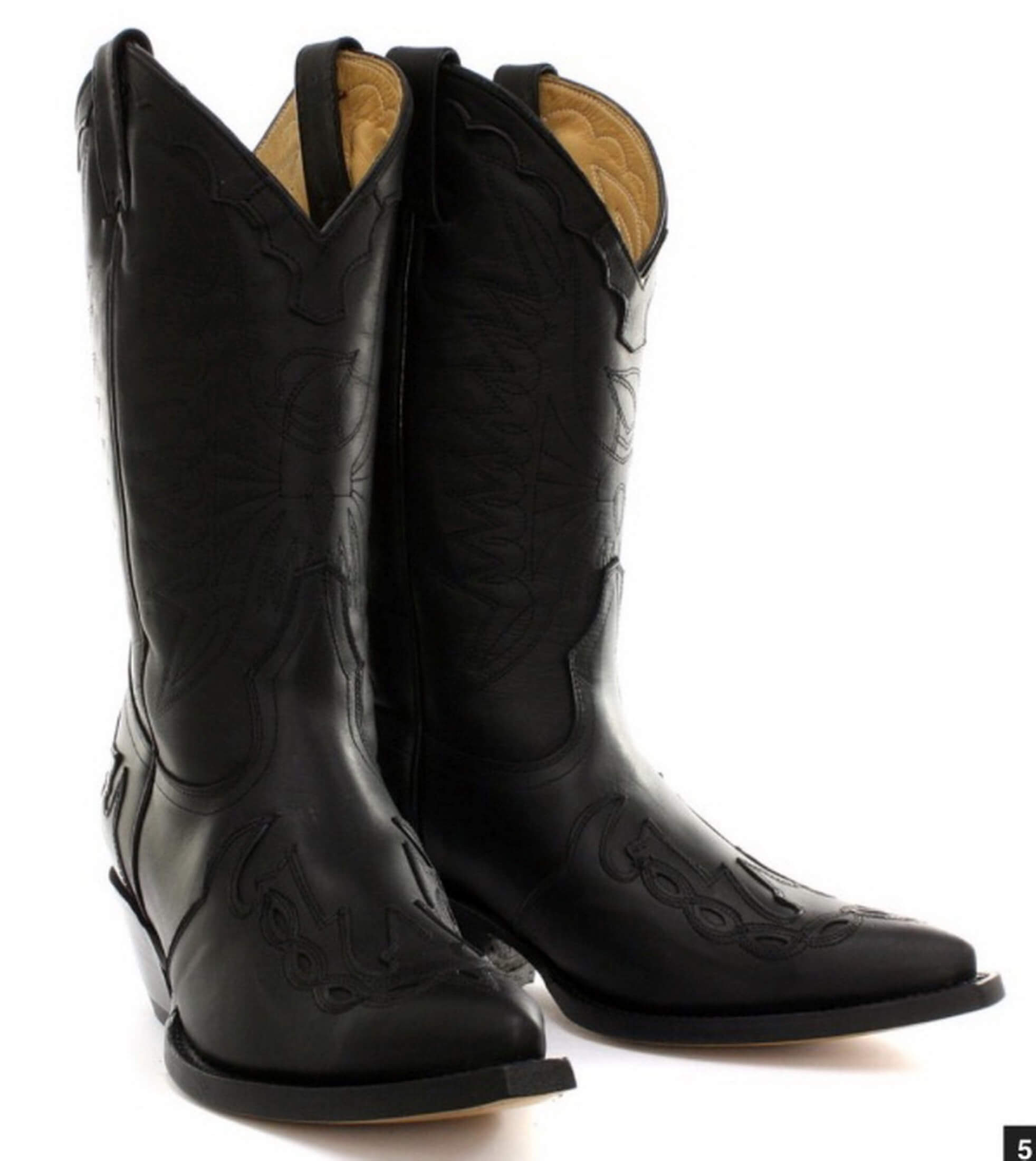 Mens Cowboy Boots Pointed Black Brown Grinders Arizona Real Leather Western Cuban
