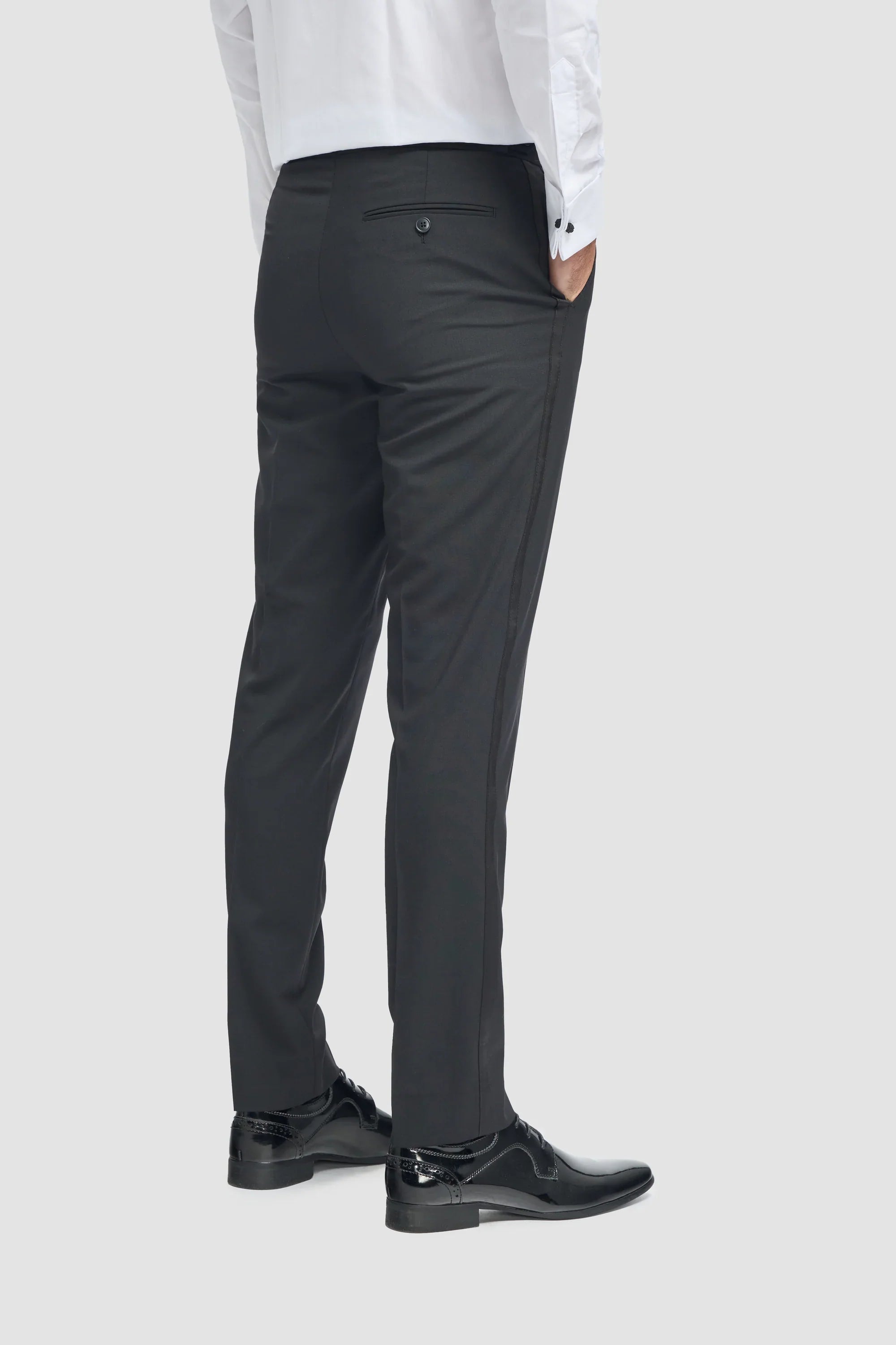 Aspen - Men's Black Tuxedo 2 Piece Wedding Suit