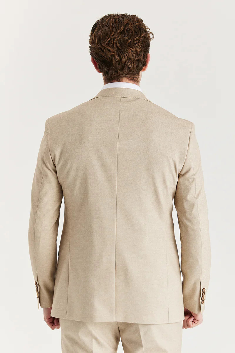 Belmont - Men's Beige Tailored Fit Blazer