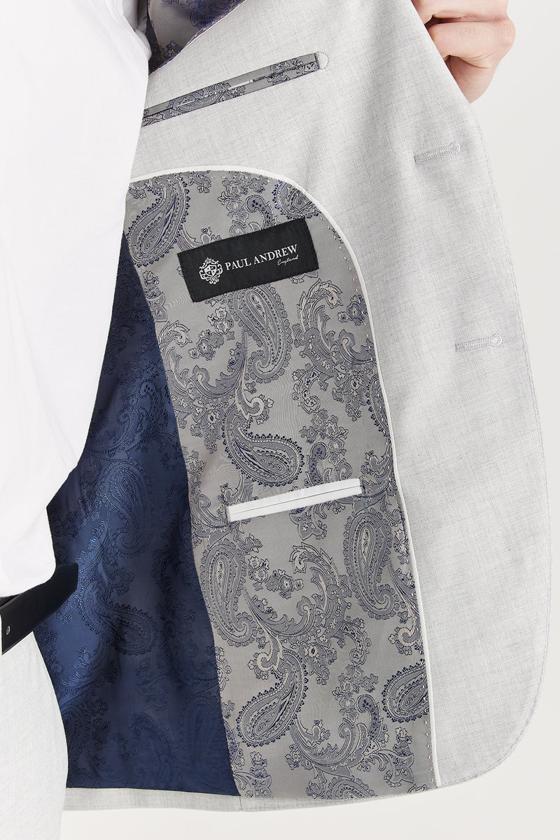 Belmont - Men's Silver Tailored Fit Blazer