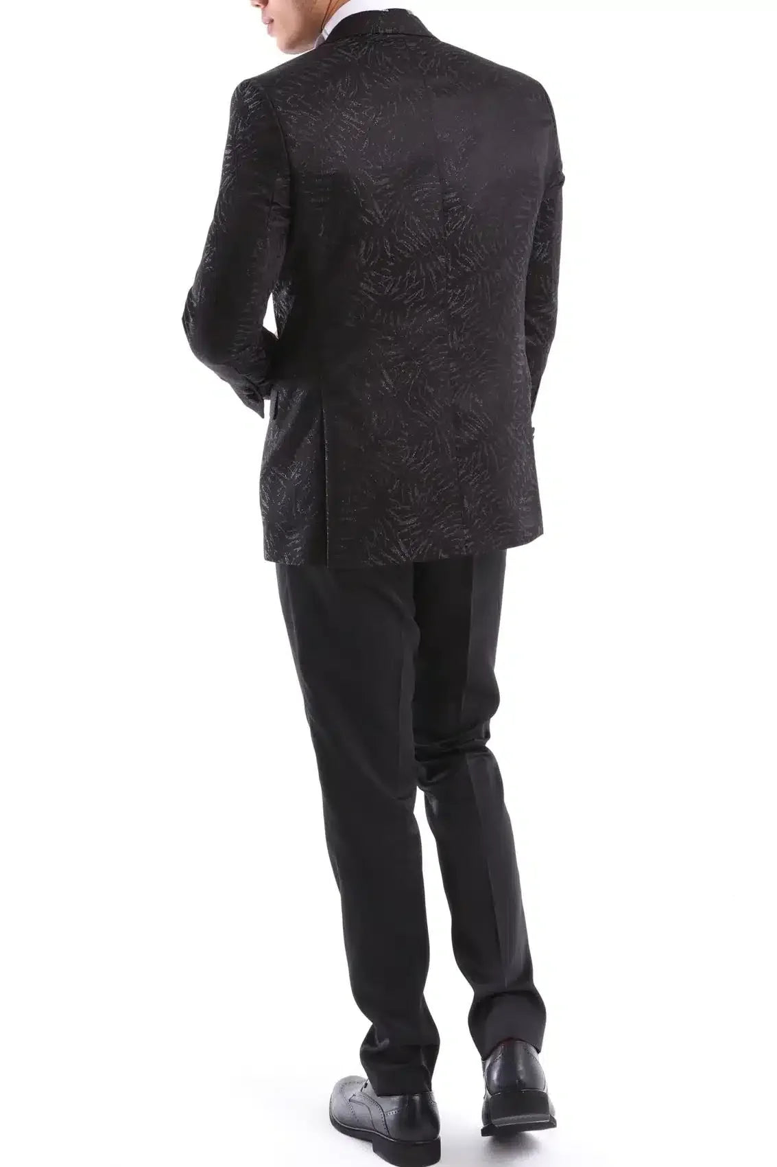 Mens 3 Piece Black Tuxedo Formal Wedding Prom Party Satin Bow Tie Dinner Suit