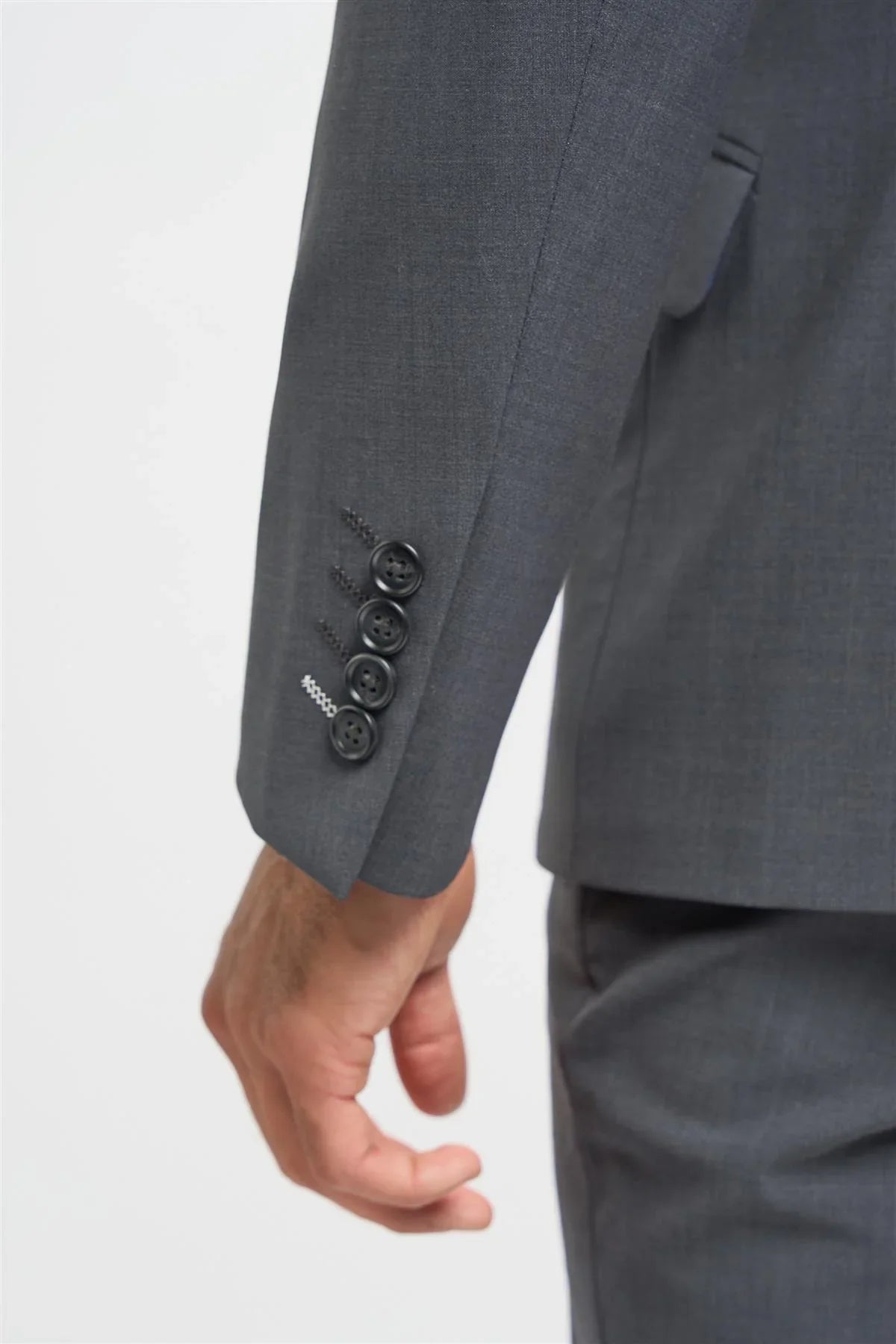 Bond - Men's Charcoal Double Breasted Blazer