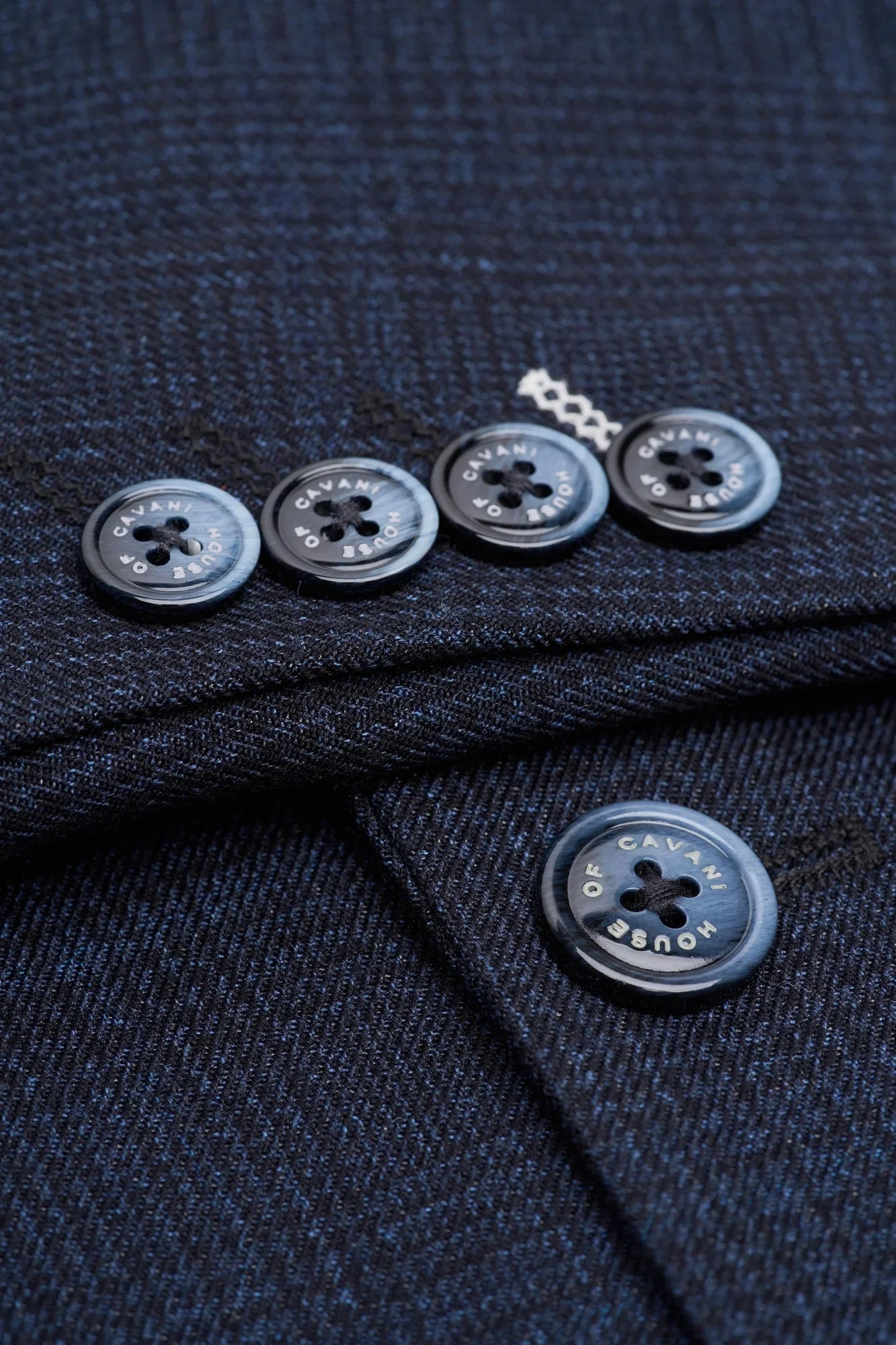 Caridi - Men's Tweed Navy Blue Blazer