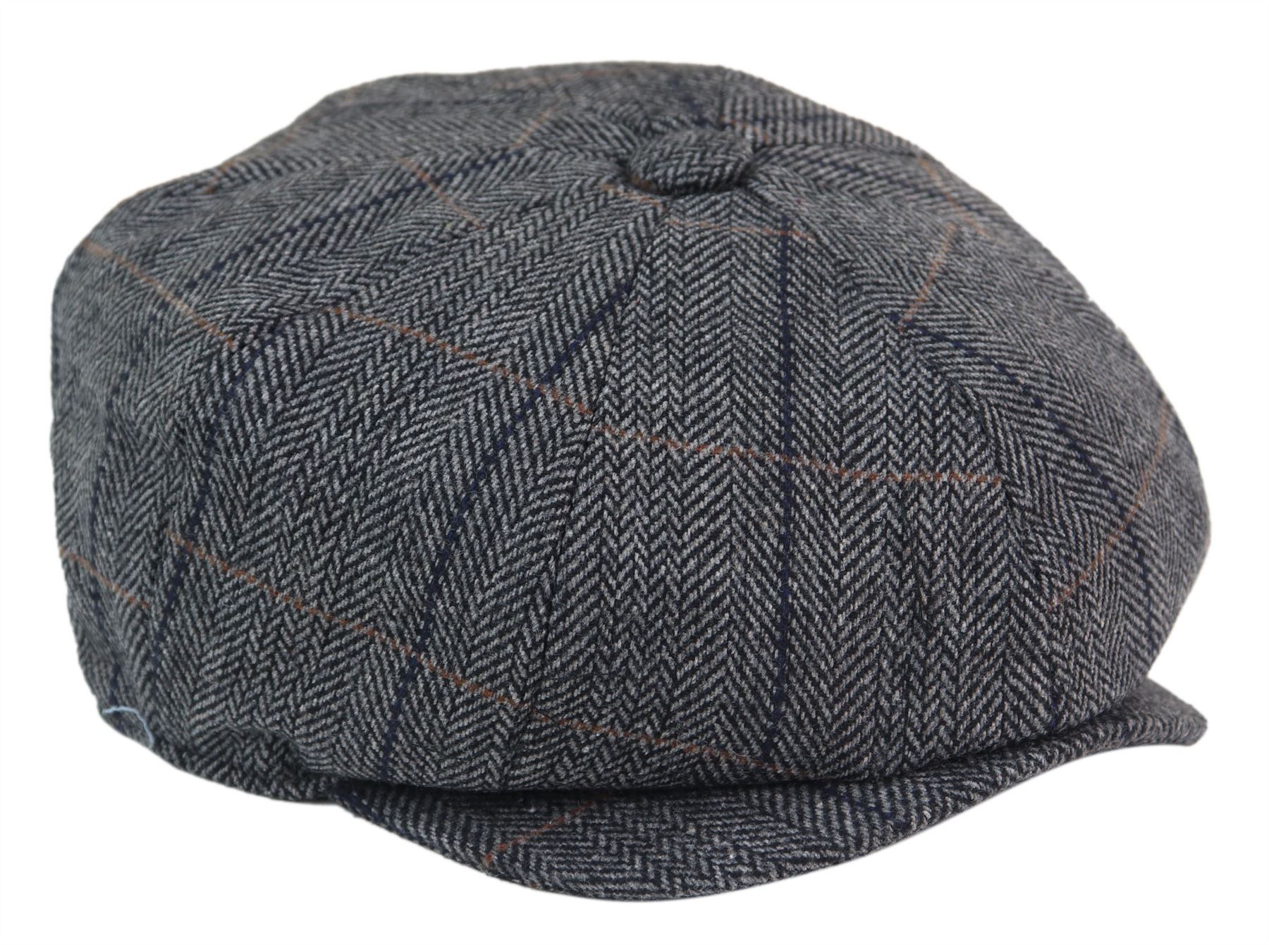 Mens 8 Panel Shelby Newsboy Cap -  Cavani Albert