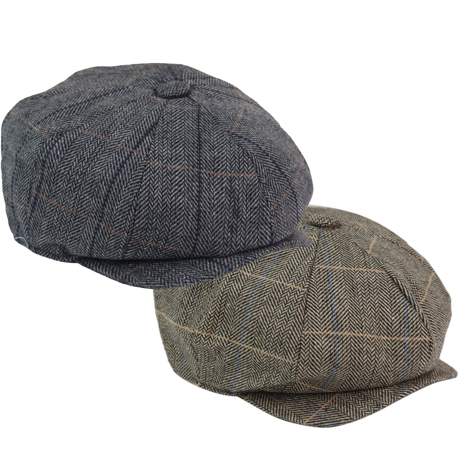 Mens 8 Panel Shelby Newsboy Cap -  Cavani Albert