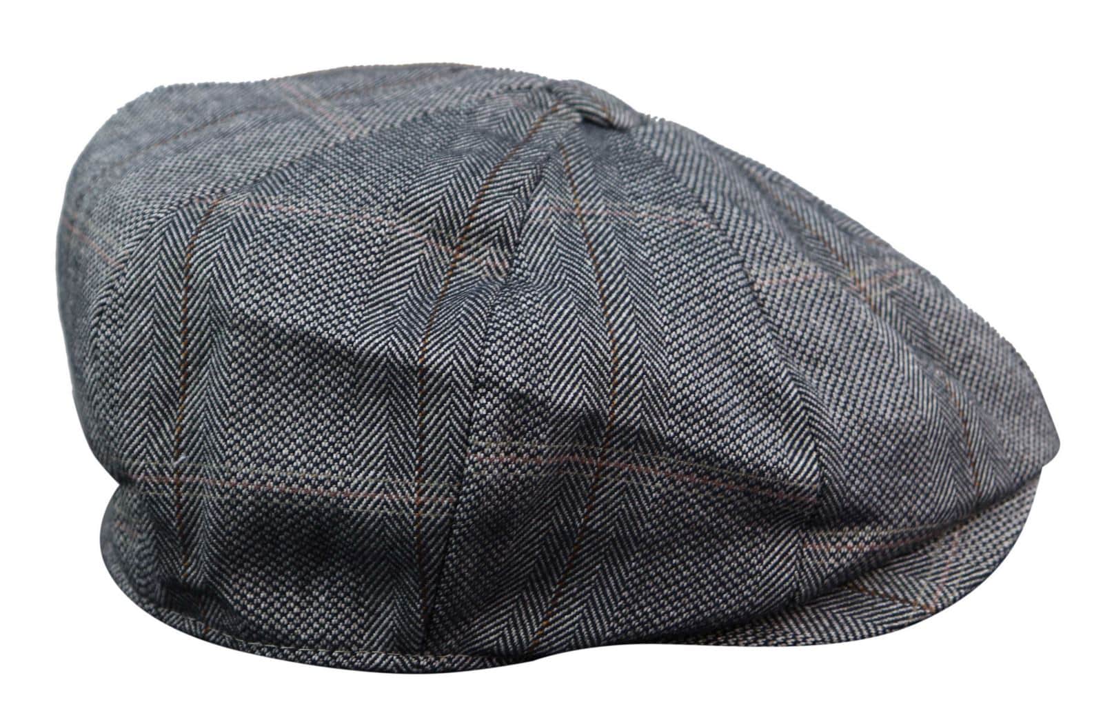 Men's 8 Panel Shelby NewsboyTweed Flat Cap - Cavani Connall