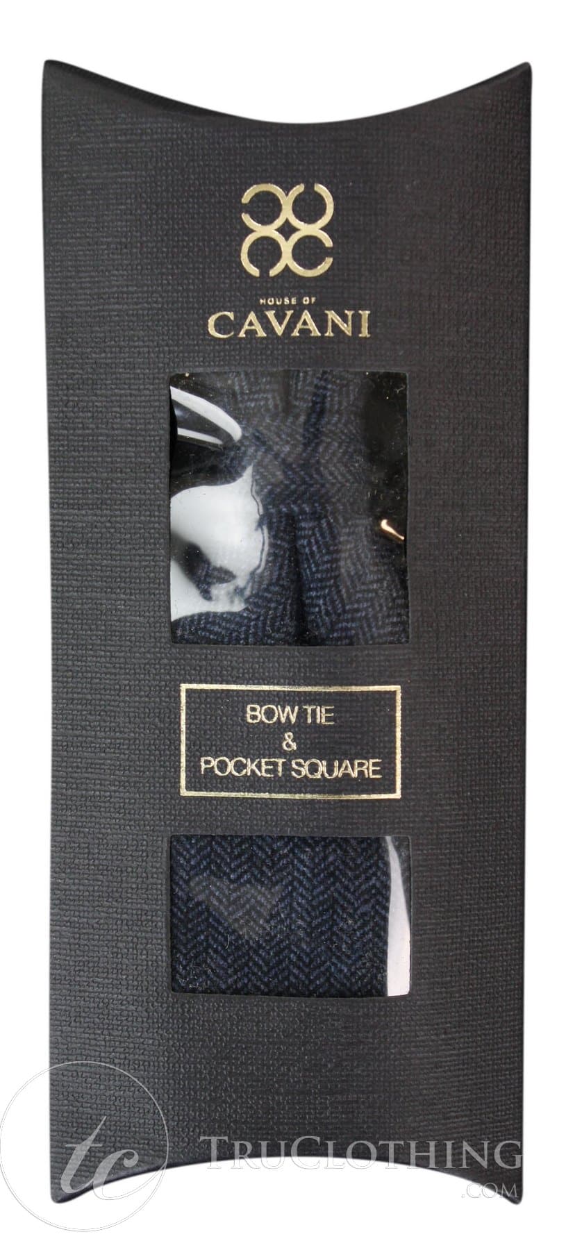Cavani Martez Bow Tie - Mens Herringbone Tweed Check Bow Tie Hanky Retro Vintage Classic 1920s Vintage