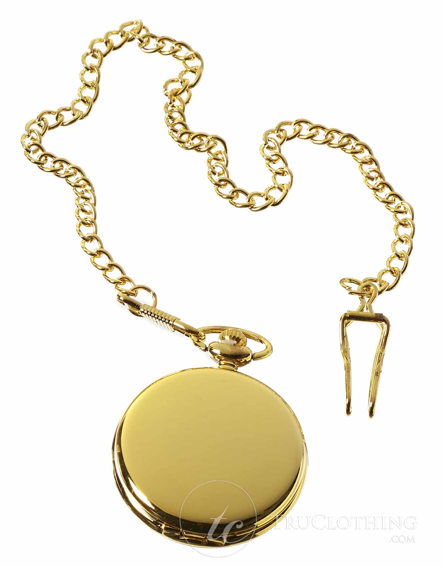 Classic 1920's Vintage 1920s Vintage Pocket Watch with Chain-Gold Color