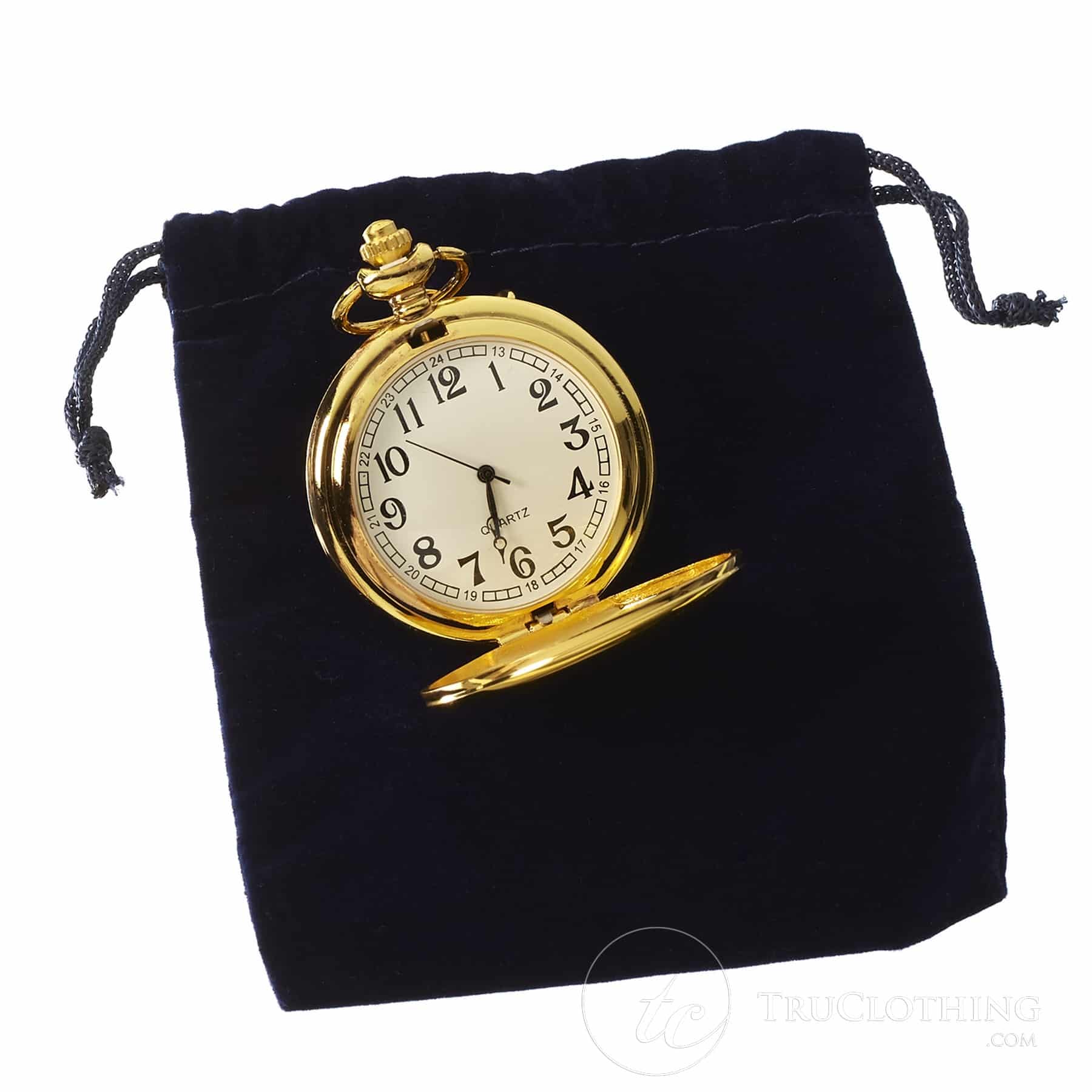 Classic 1920's Vintage 1920s Vintage Pocket Watch with Chain-Gold Color