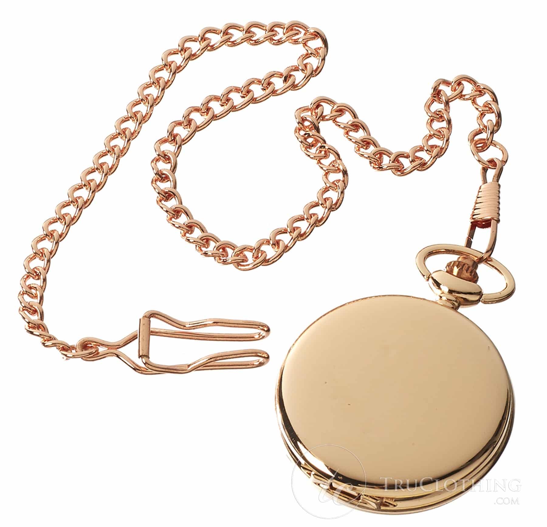 Classic 1920's Vintage 1920s Vintage Pocket Watch with Chain-Rose Gold