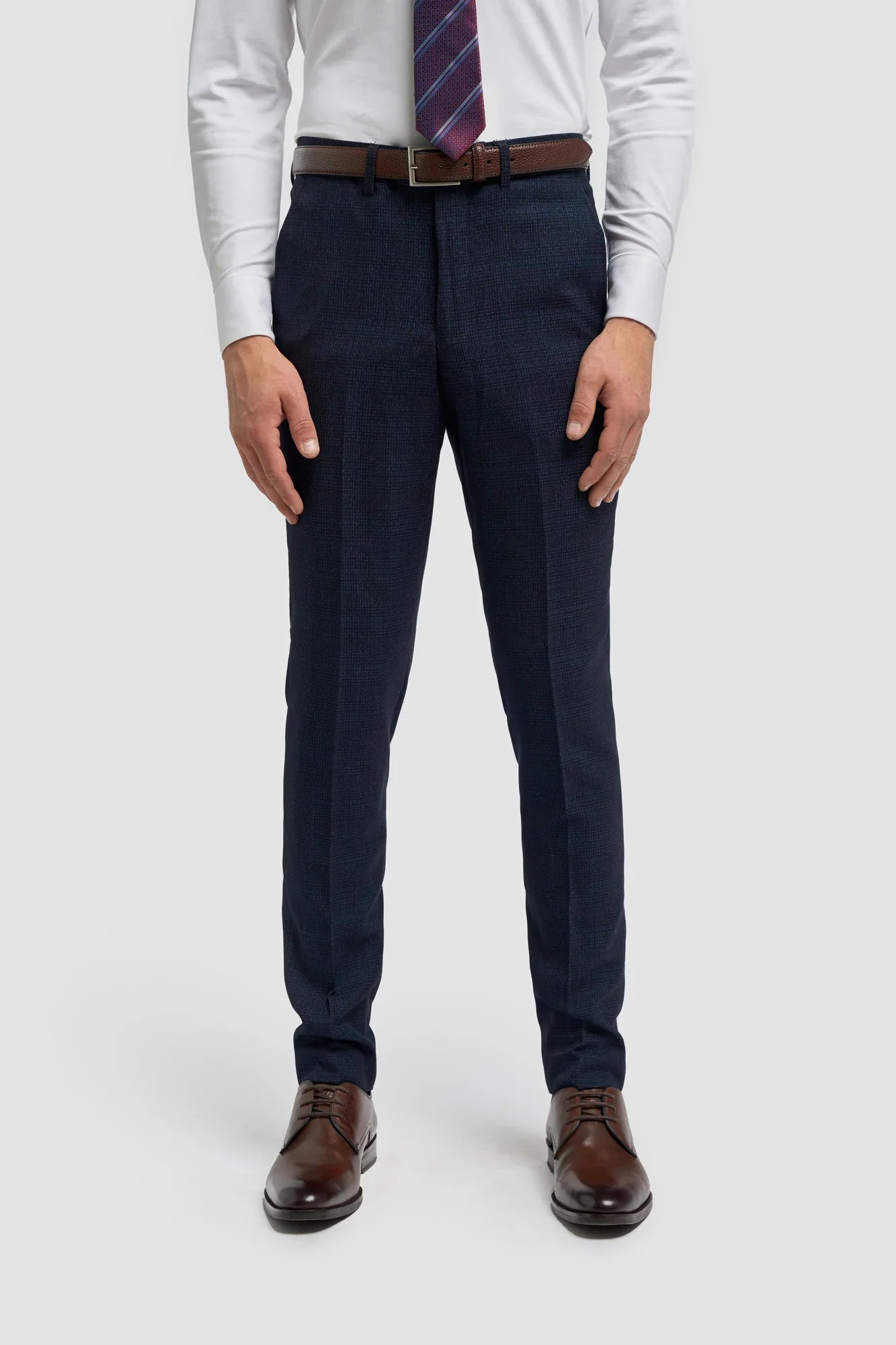Cavani Connall - Men's Navy-Blue Check Vintage Suit