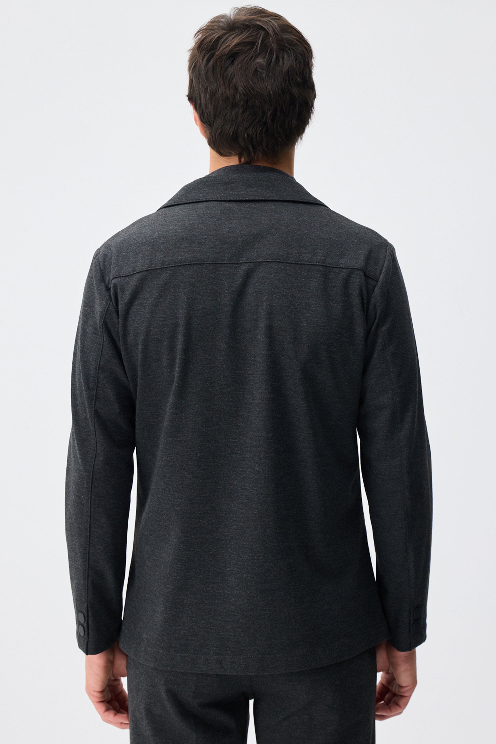 Men’s Charcoal Soft Jersey Blazer Smart Casual Jacket