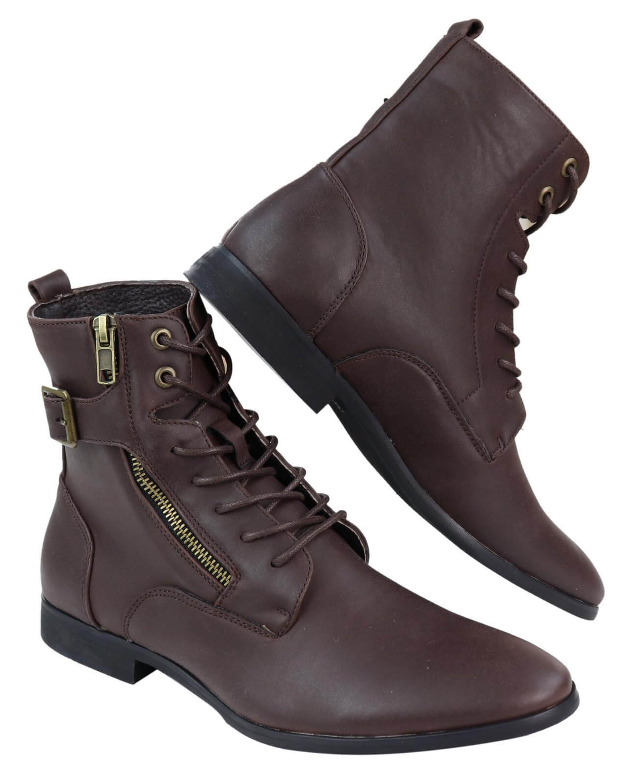 Mens Zip-Up Military 1920s Vintage Boots