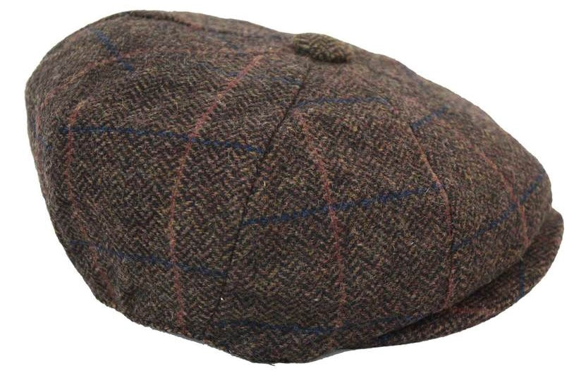 Mens Vintage Tweed Newsboy Hat