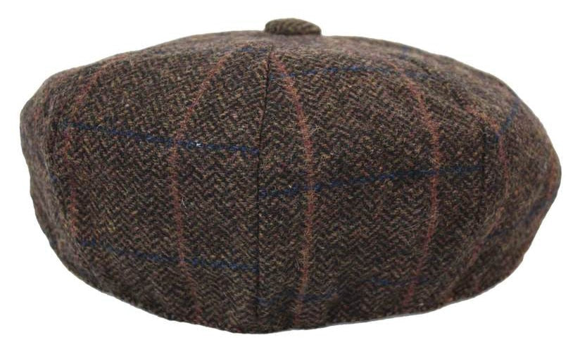 Mens Vintage Tweed Newsboy Hat