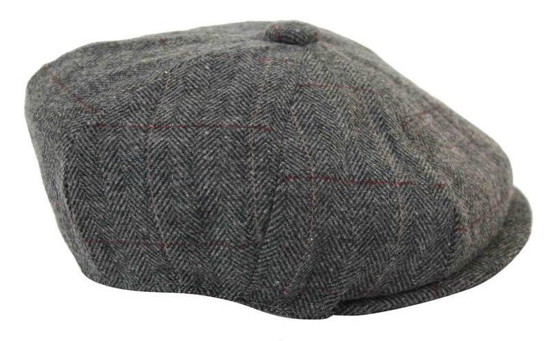 Mens Vintage Tweed Newsboy Hat