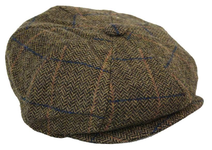 Mens Vintage Tweed Newsboy Hat