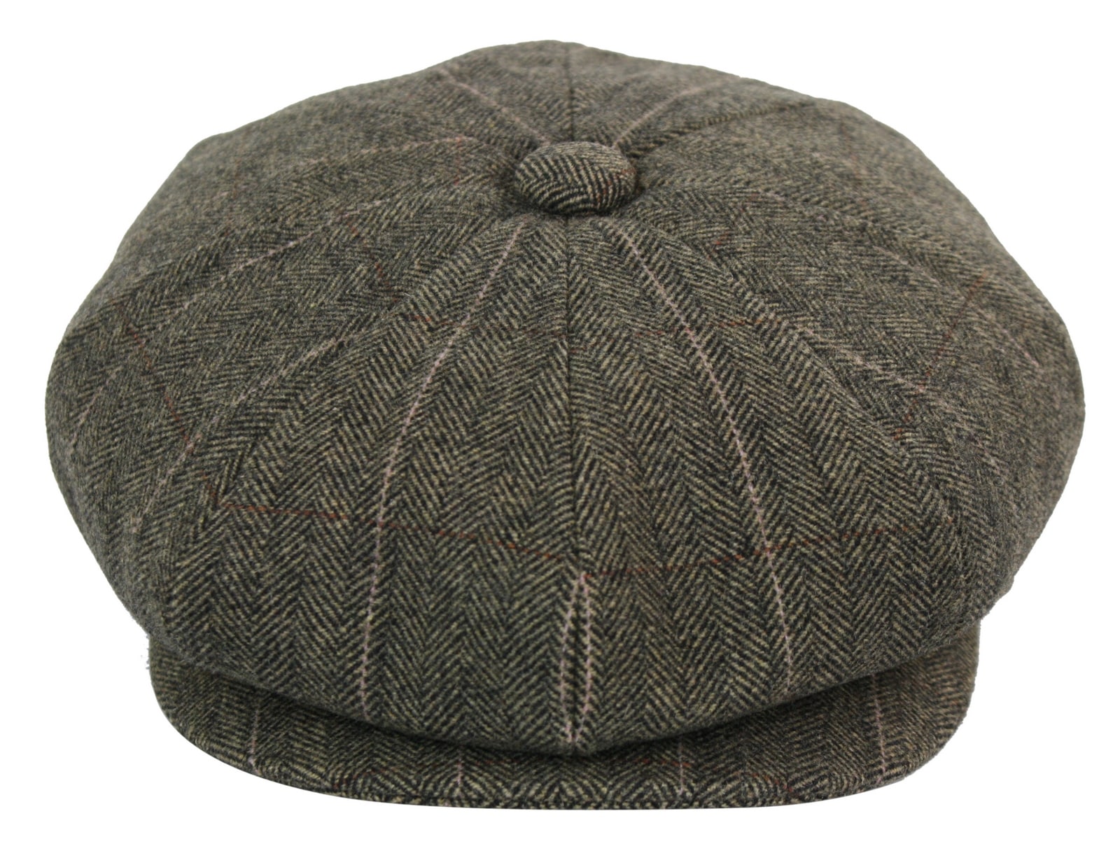 Mens Tweed Check Newsboy Cap