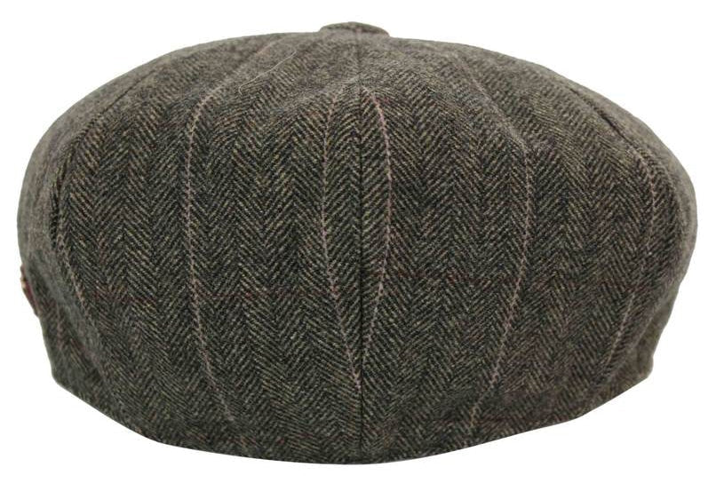 Mens Tweed Check Newsboy Cap