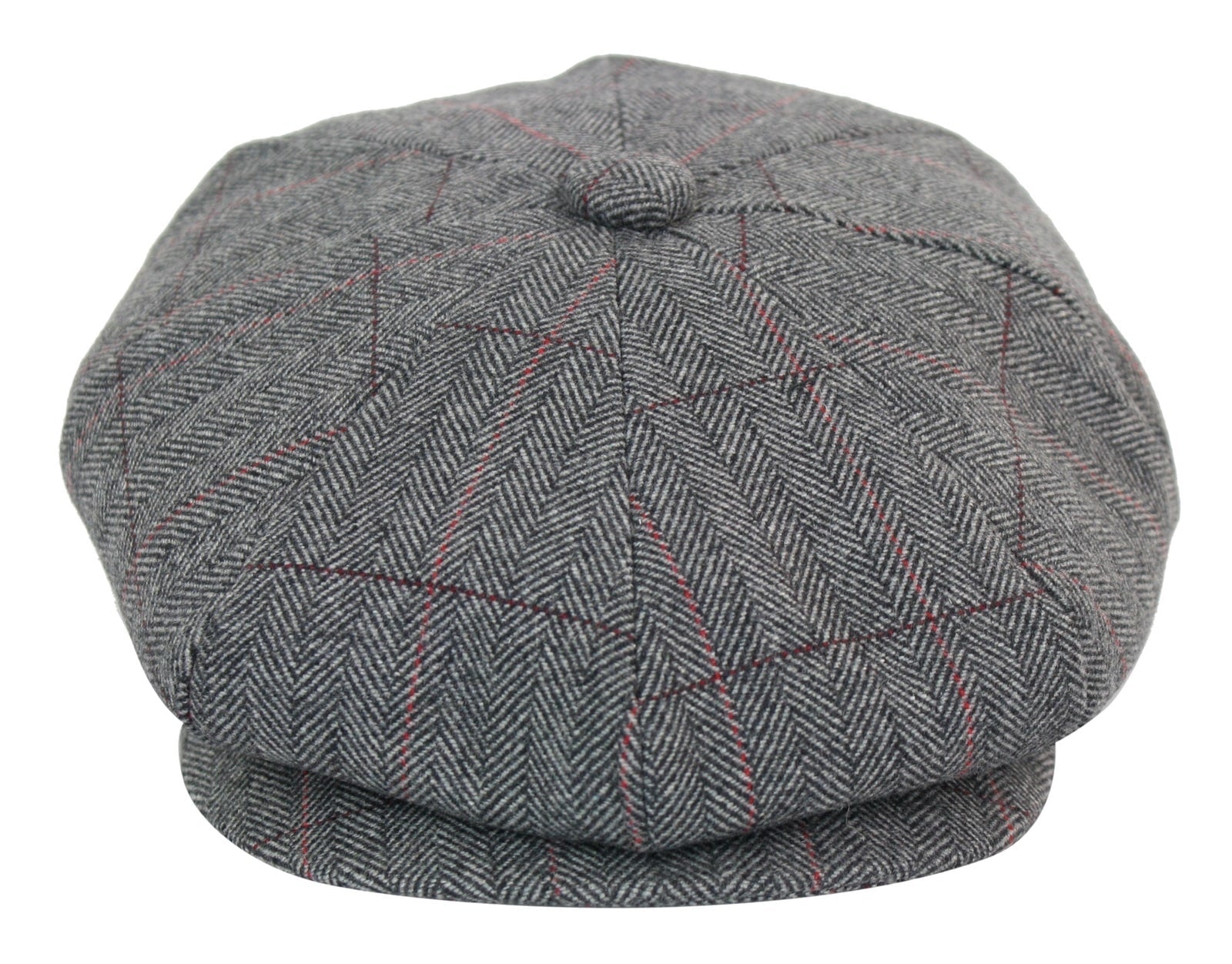 Mens Tweed Check Newsboy Cap