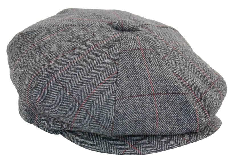 Mens Tweed Check Newsboy Cap