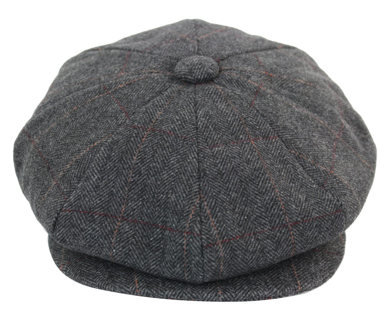 Mens Tweed Check Newsboy Cap