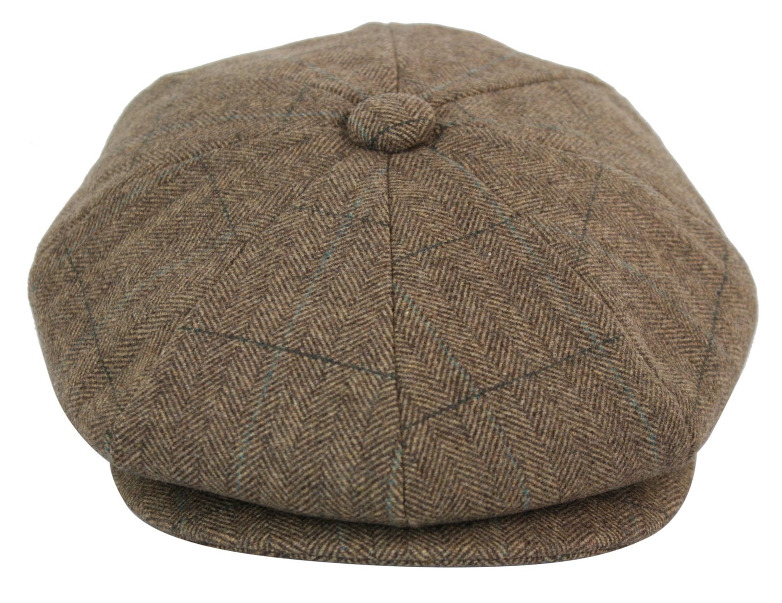Mens Tweed Check Newsboy Cap