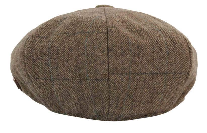 Mens Tweed Check Newsboy Cap