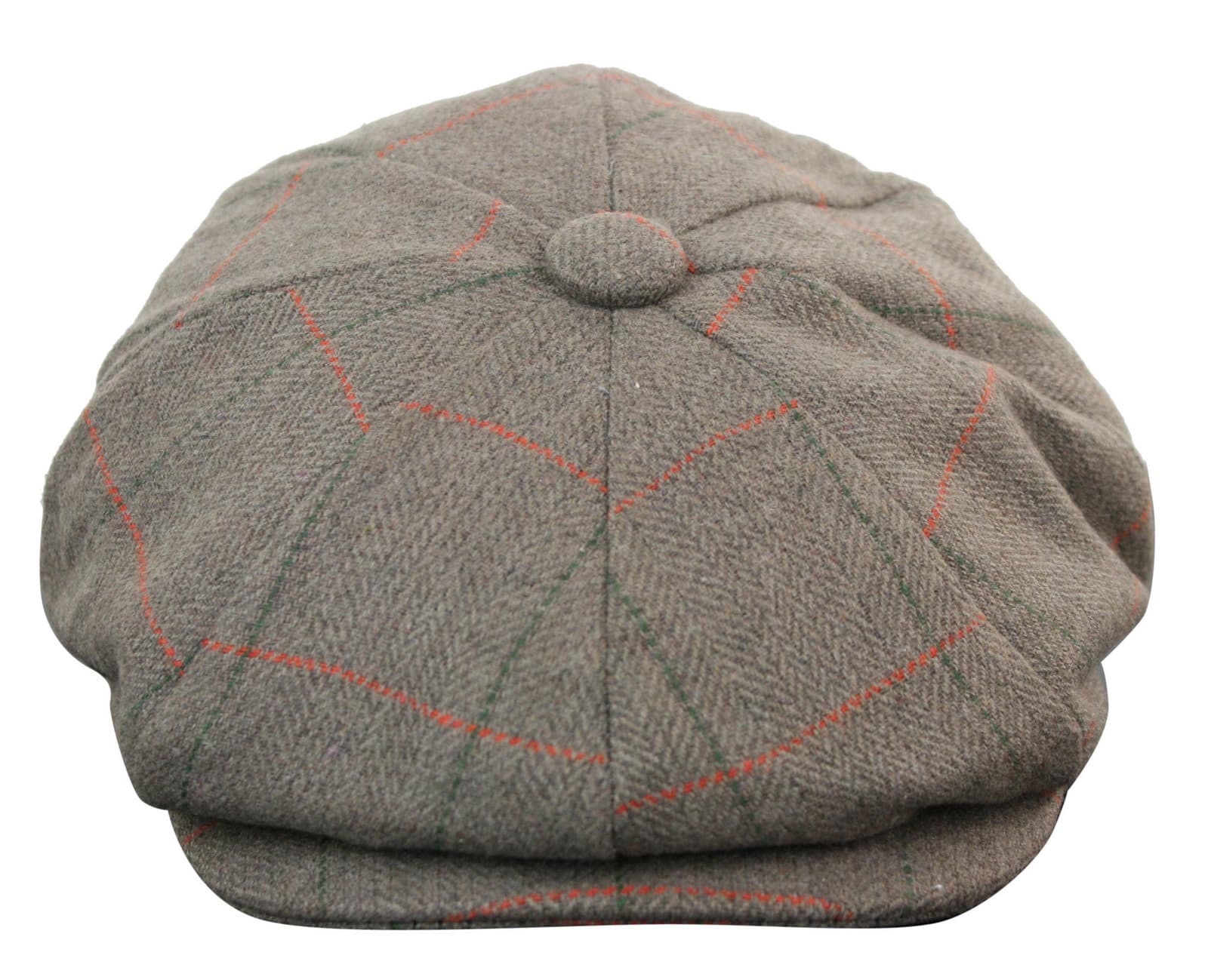 Mens Tweed Check Newsboy Cap