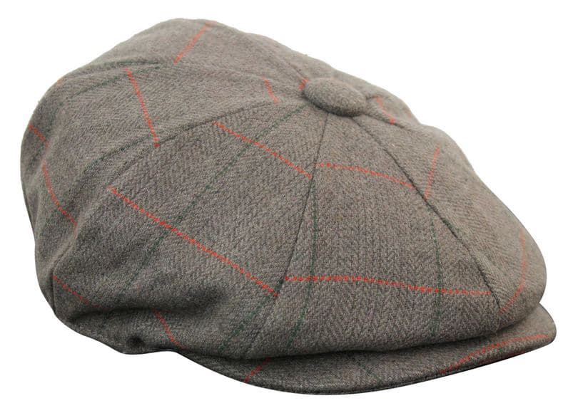 Mens Tweed Check Newsboy Cap