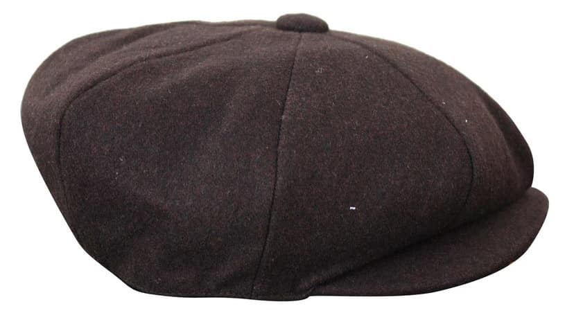 HT6363 - Mens Vintage Tweed Newsboy Newsboy Cap - Brown/Wine