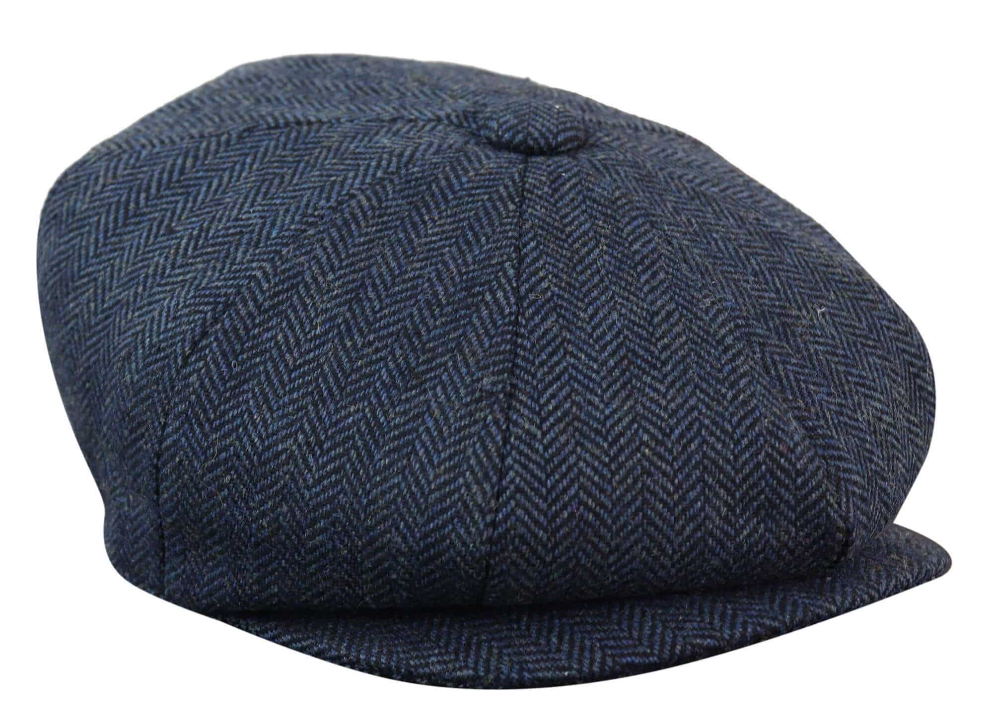 HT6364 - Mens Herringbone Tweed Newsboy Shelby Newsboy Hat