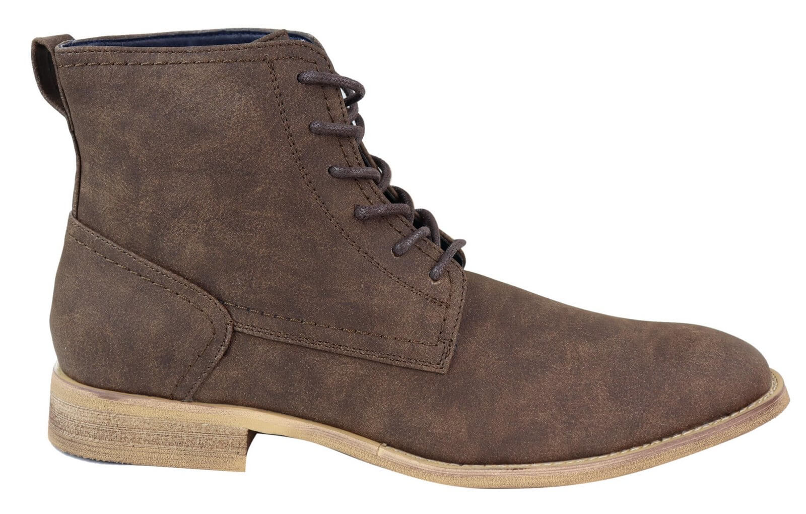 Mens Matt Leather Laced 1920s Vintage Boots