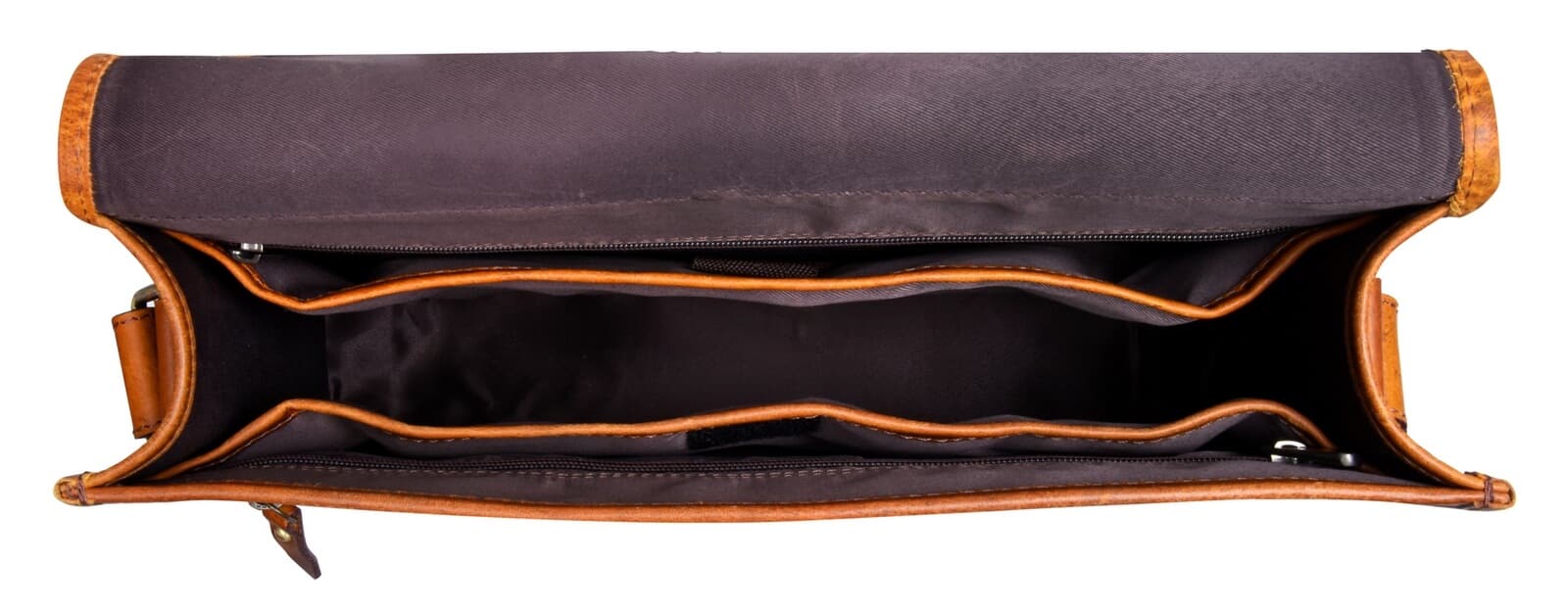 Genuine Leather Laptop Messenger Bag - Up-to 15" - Tan